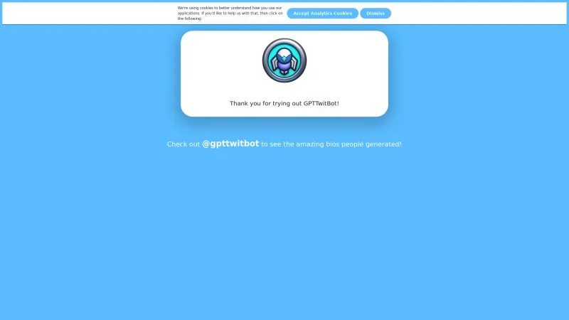 Homepage of twitter-bot