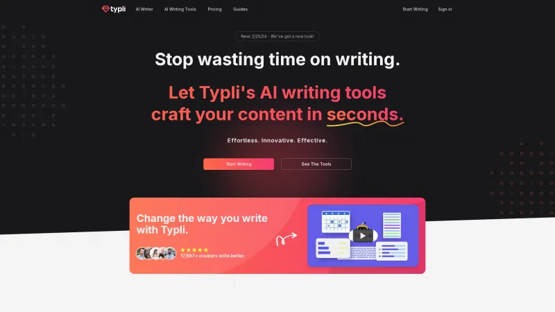 Homepage of typli