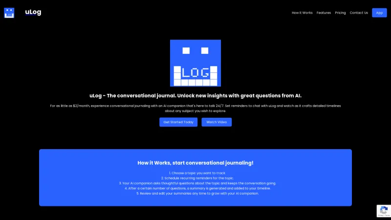 Homepage of ulog