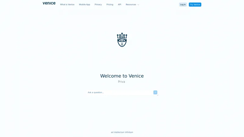 Homepage of venice