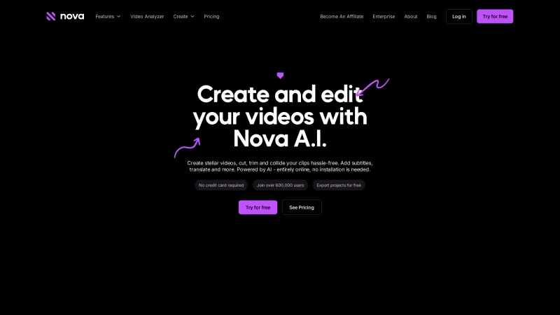 Homepage of wearenova