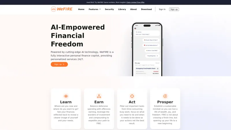 Homepage of wefire