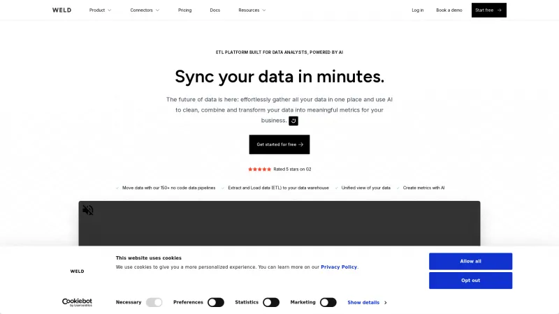 Homepage of weld