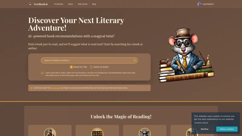 Homepage of whattoreadafter