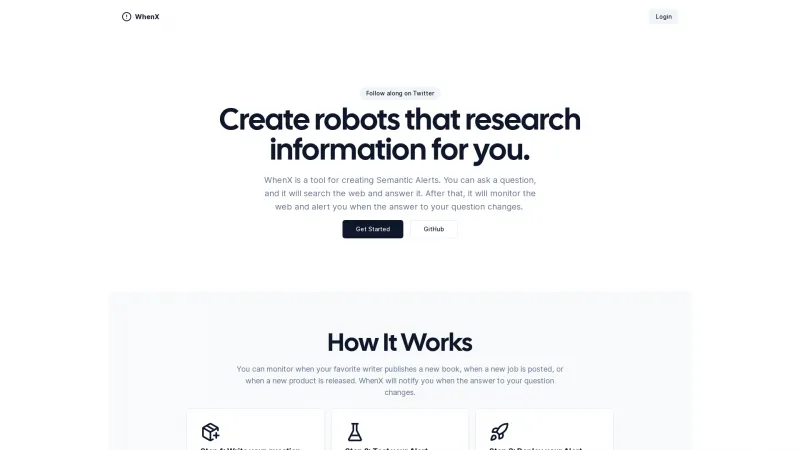 Homepage of whenx