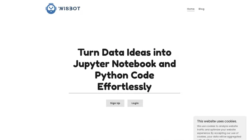 Homepage of wisbot