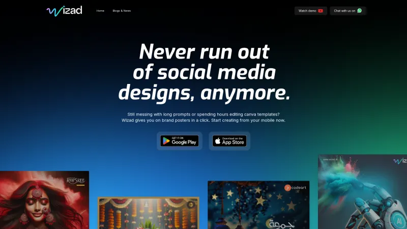 Homepage of wizad