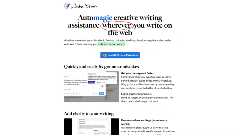 Homepage of writebrain