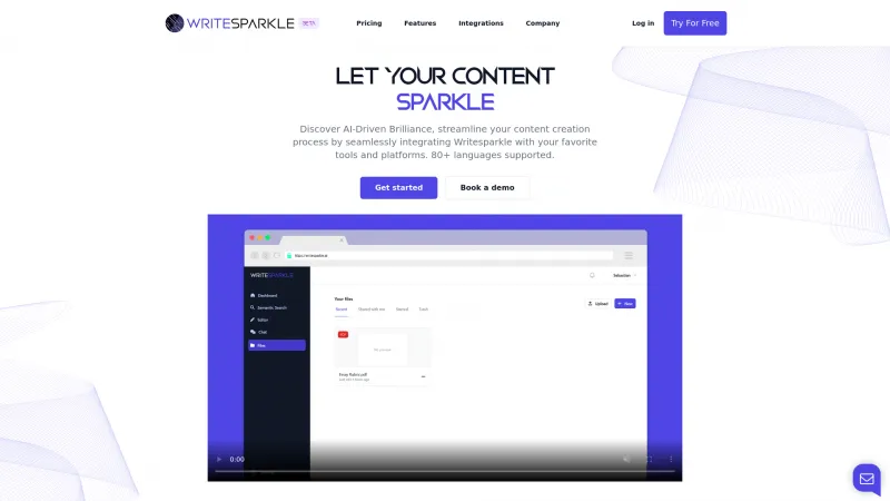 Homepage of writesparkle