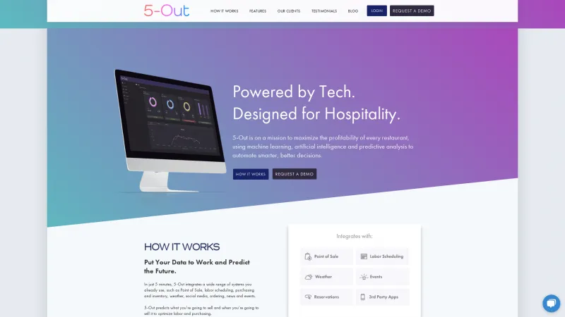 Homepage of 5out