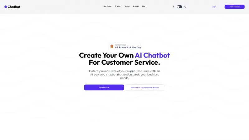 Homepage of aichatbot