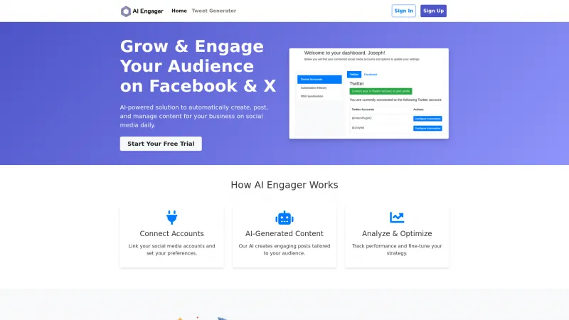 Homepage of aiengager