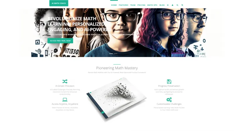 Homepage of aimathcoach