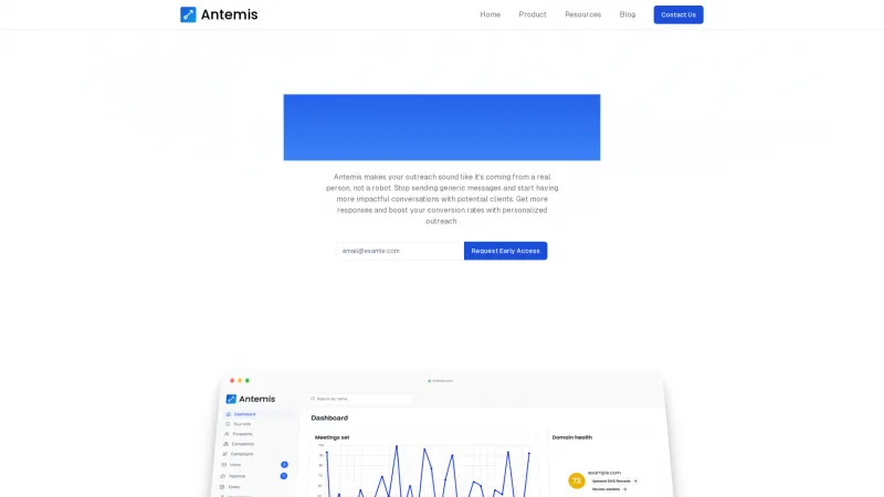 Homepage of antemis