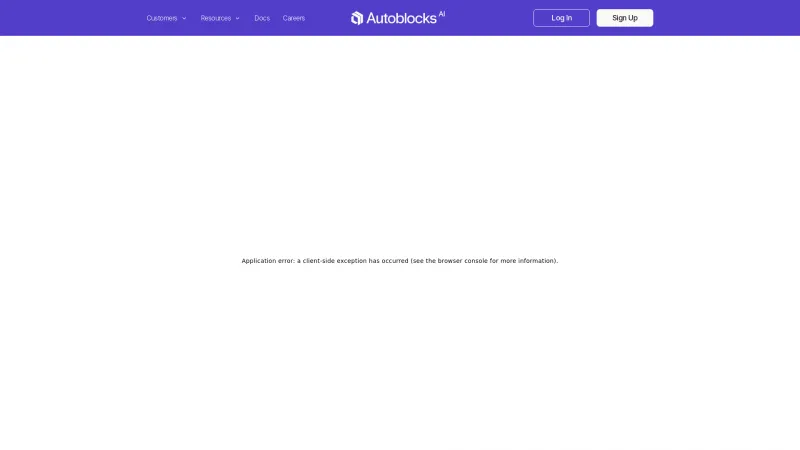 Homepage of autoblocks