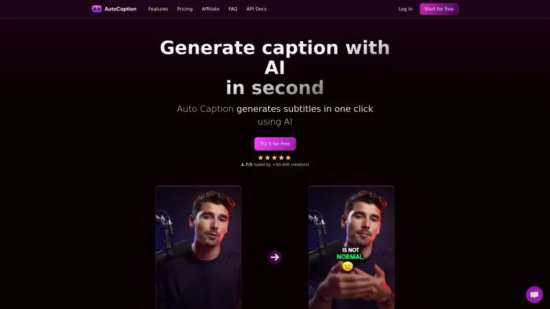 Homepage of autocaption