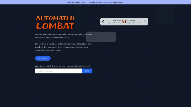 Homepage of automatedcombat