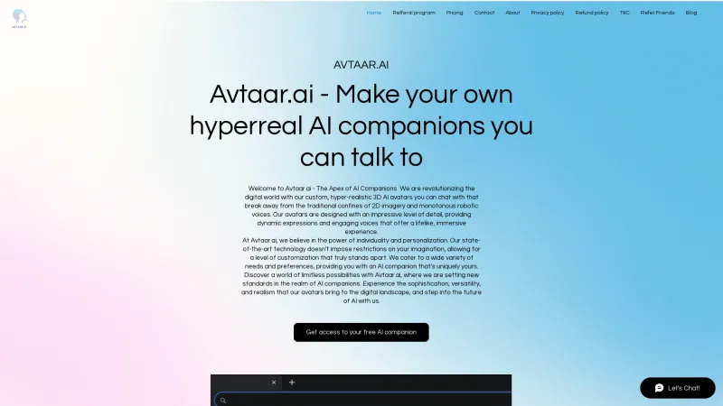 Homepage of avtaar