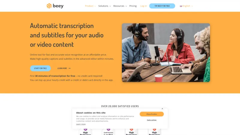 Homepage of beey