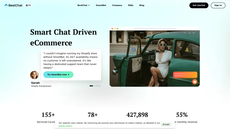 Homepage of bestchat