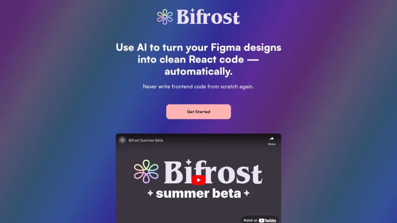 Homepage of bifrost