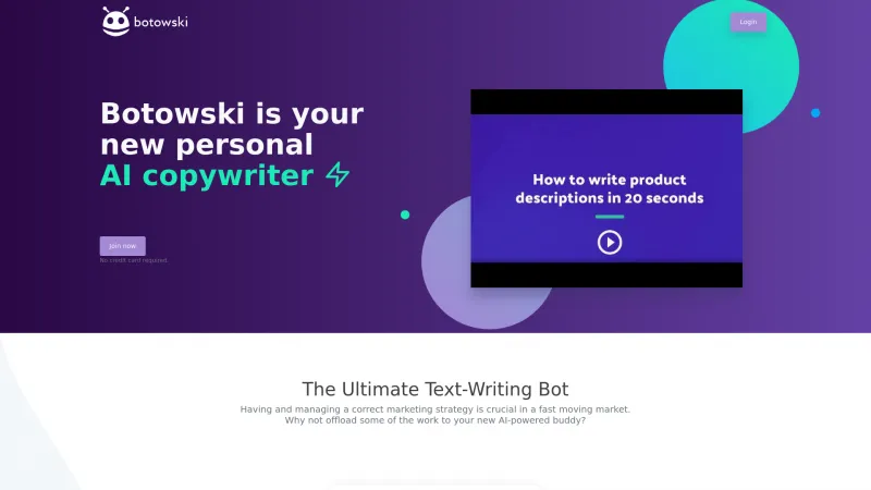 Homepage of botowski