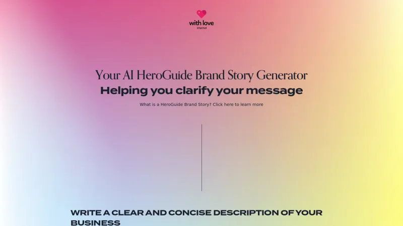 Homepage of brandscriptgenerator