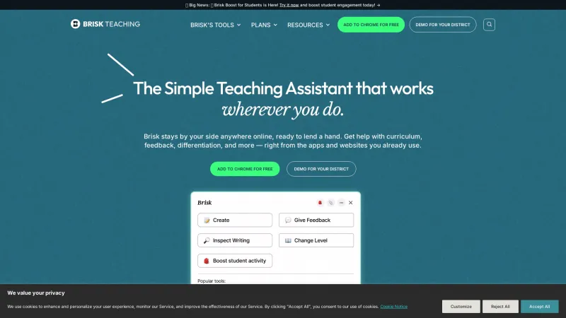 Homepage of briskteaching