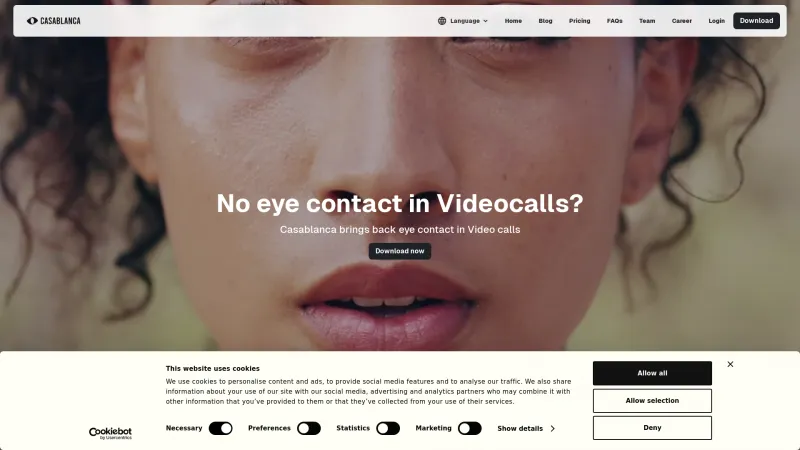 Homepage of casablanca