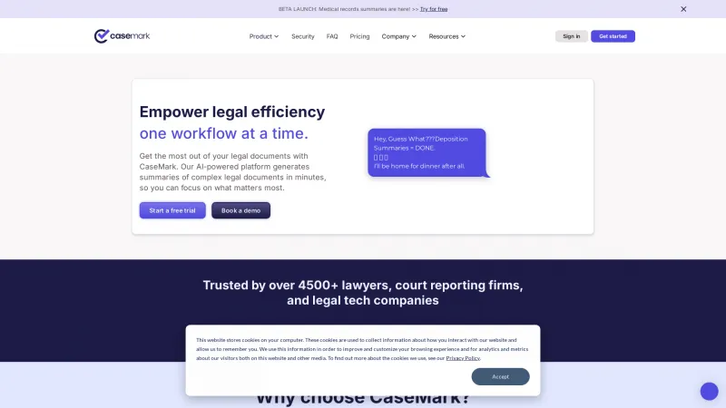 Homepage of casemark