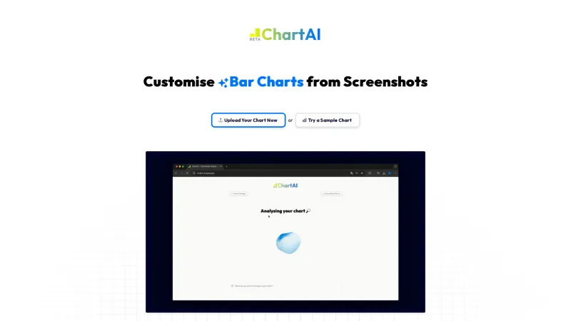 Homepage of chart-ai