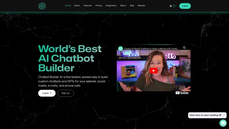 Homepage of chatgptbuilder