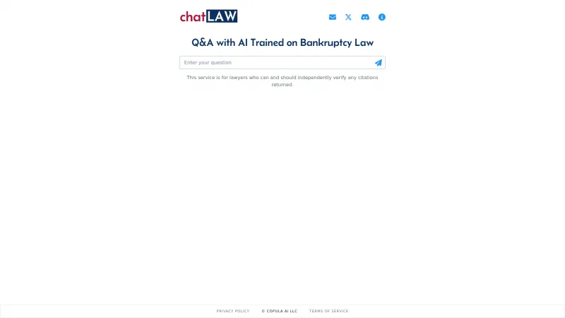 Homepage of chatlaw