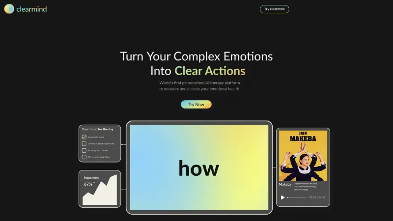 Homepage of clearmind