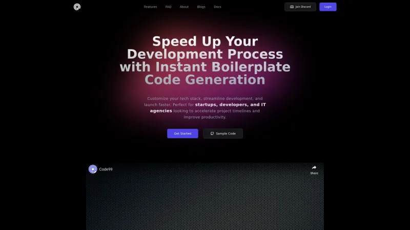 Homepage of code99