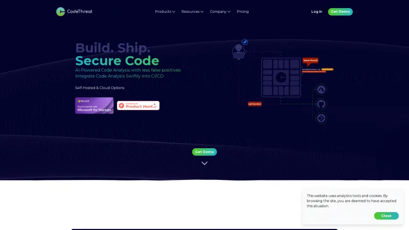 Homepage of codethreat