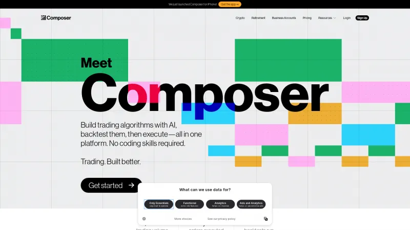 Homepage of composer