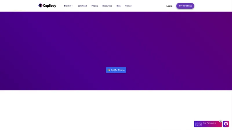 Homepage of copilotly