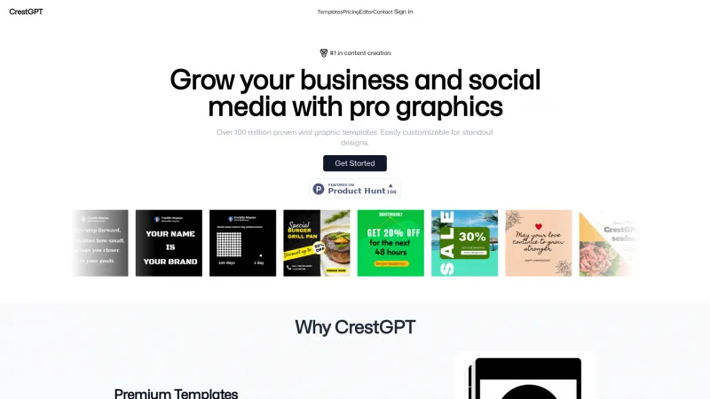 Homepage of crestgpt