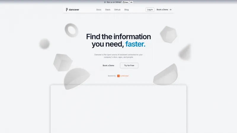 Homepage of danswer