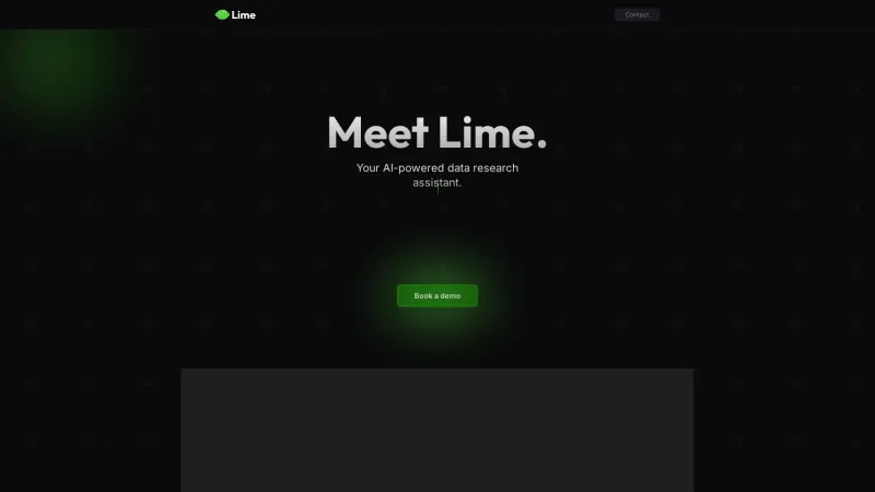 Homepage of datalimeai