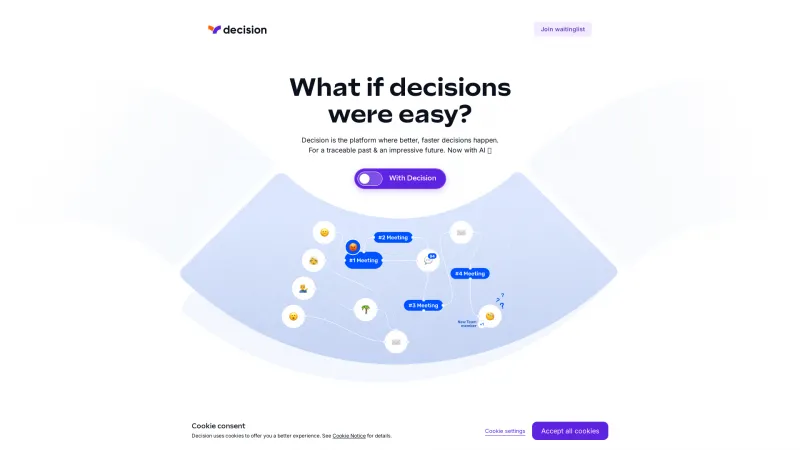 Homepage of decision