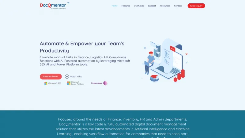 Homepage of docqmentor