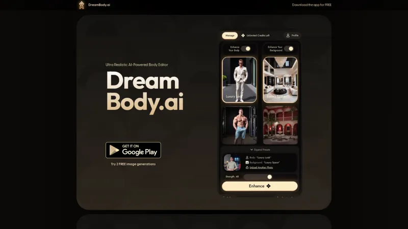 Homepage of dreambody