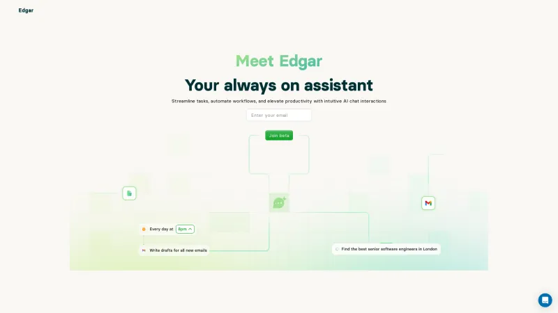 Homepage of edgar