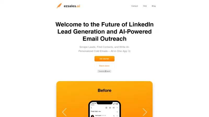 Homepage of ezsales