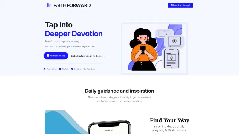 Homepage of faithforward