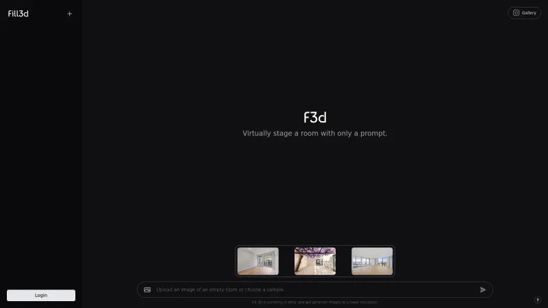 Homepage of fill3d