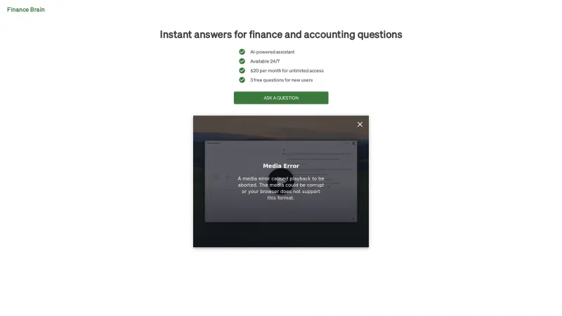 Homepage of financebrain