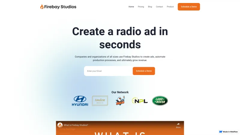 Homepage of firebaystudios